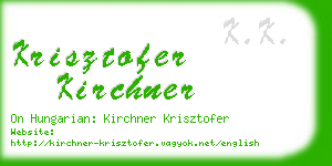 krisztofer kirchner business card